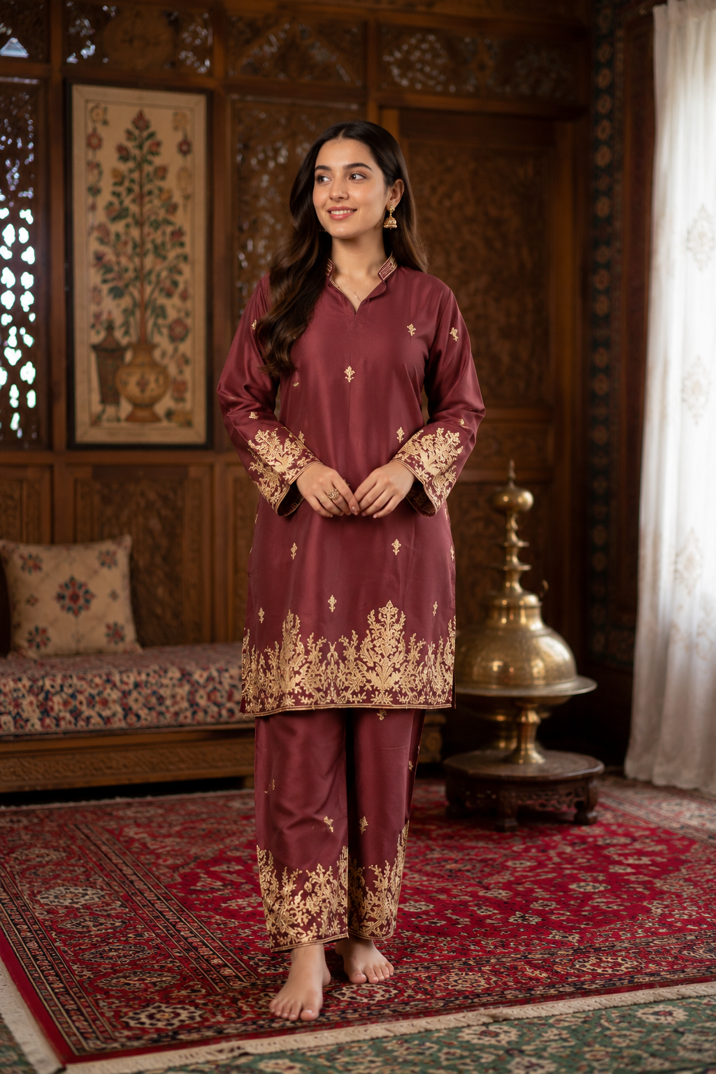 Embroidered Cotton Co-ord Set