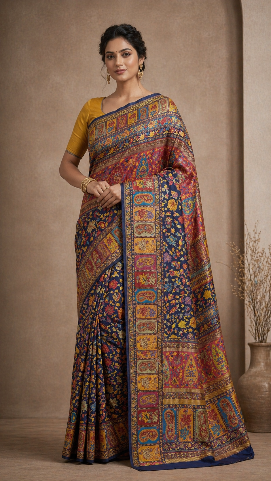 Kani work - Cotton Silk Saree
