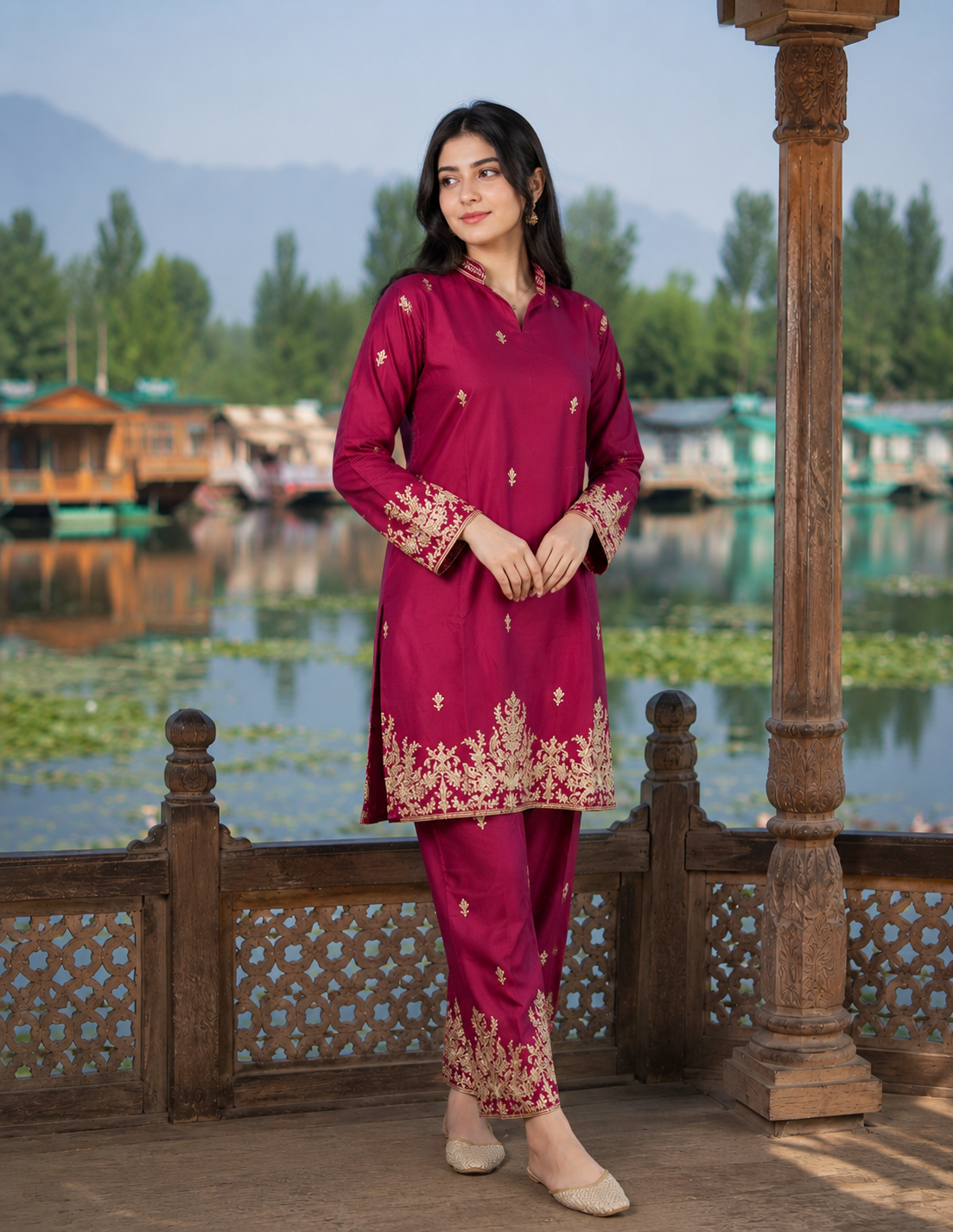 Embroidered Cotton Co-ord Set